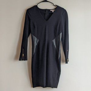 Black Long Sleeve V Neck Dress | Banana Size 6